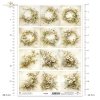 wianki, ptaki, gniazda, jajka, kwiaty jabłoni, styl vintage, pastelowe kolory, motywy wiosenne, akwarela
